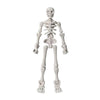 A white plastic skeleton figurine used for craft and decor.