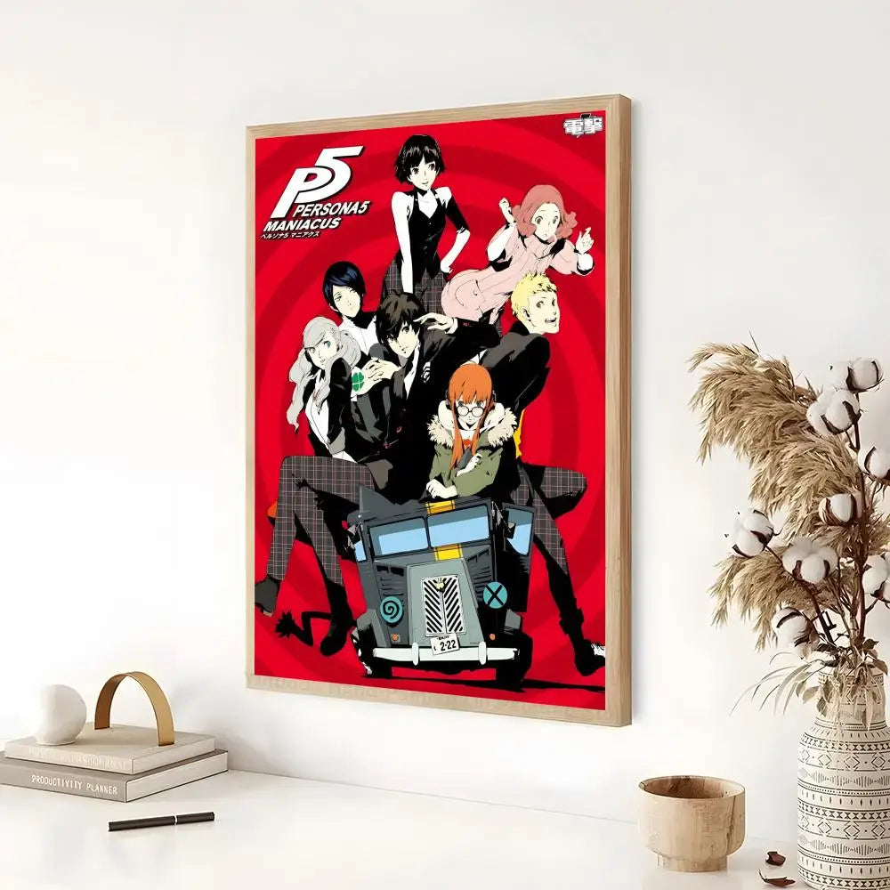 Persona 5 Classic Anime Poster - Self-Adhesive Wall Art