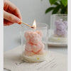Rose Bear Scented Soy Wax Candle in Glass Cup