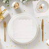 Scalloped Cocktail Napkins, 2-Ply Premium Disposable Paper Napkins (100 Pack)