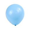 A single light blue latex balloon against a white background.