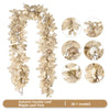 Autumn Double Leaf Maple Leaf Vine garland featuring dried leaves and small white berries for home decor