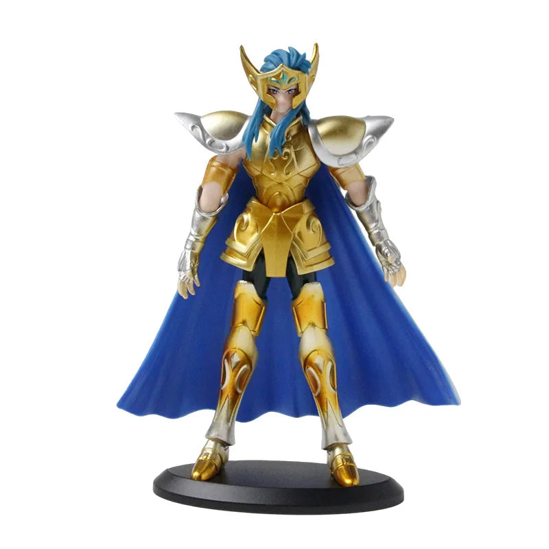 Saint Seiya Golden Warrior action figure of Kanon (Hyoga) in gold and blue armor with a flowing cape.