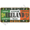 Vintage metal tin sign featuring the names of Irish cities: Galway, Waterford, Kilkenny, Limerick, Tralee, Dublin, and Cork.