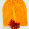 Orange hand-crocheted lion outfit set for baby photo shoots