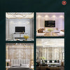 Decoration case showing a gold mirror self-adhesive stainless steel decorative wall trim product.