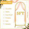 Gold metal arch backdrop stand for photography or events with sheer fabric draping