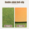 Double-sided anti-slip artificial grass carpet showing the green front and orange back