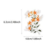 Orange and yellow floral decal stickers on a transparent background