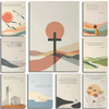 A collection of nine canvas wall art pieces featuring Christian Bible verses and religious imagery.