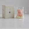 Rose Bear Scented Soy Wax Candle in Glass Cup