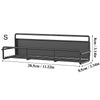 A black magnetic spice rack with a sliding tray for refrigerator storage.