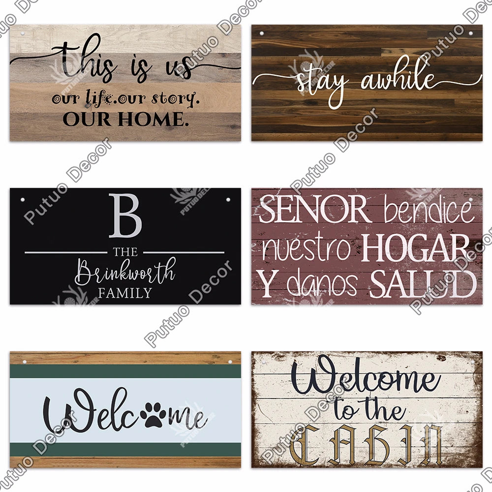 Personalized Wooden Family Sign for Home Wall Décor