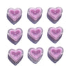 A set of multi-color heart shape acrylic charms displayed on a white background.