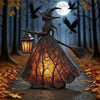 3D Resin Halloween Witch Lamp with Lantern
