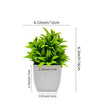 Mini Artificial Bonsai Plants Set for Shelf & Desk Decor