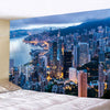 New York City Night View Tapestry Wall Hanging