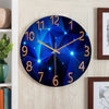 Modern Geometric Glass Wall Clock with Silent Quartz Movement
