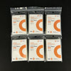 A grid of ten clear plastic card sleeves packaged in individual sealed pouches for protection.