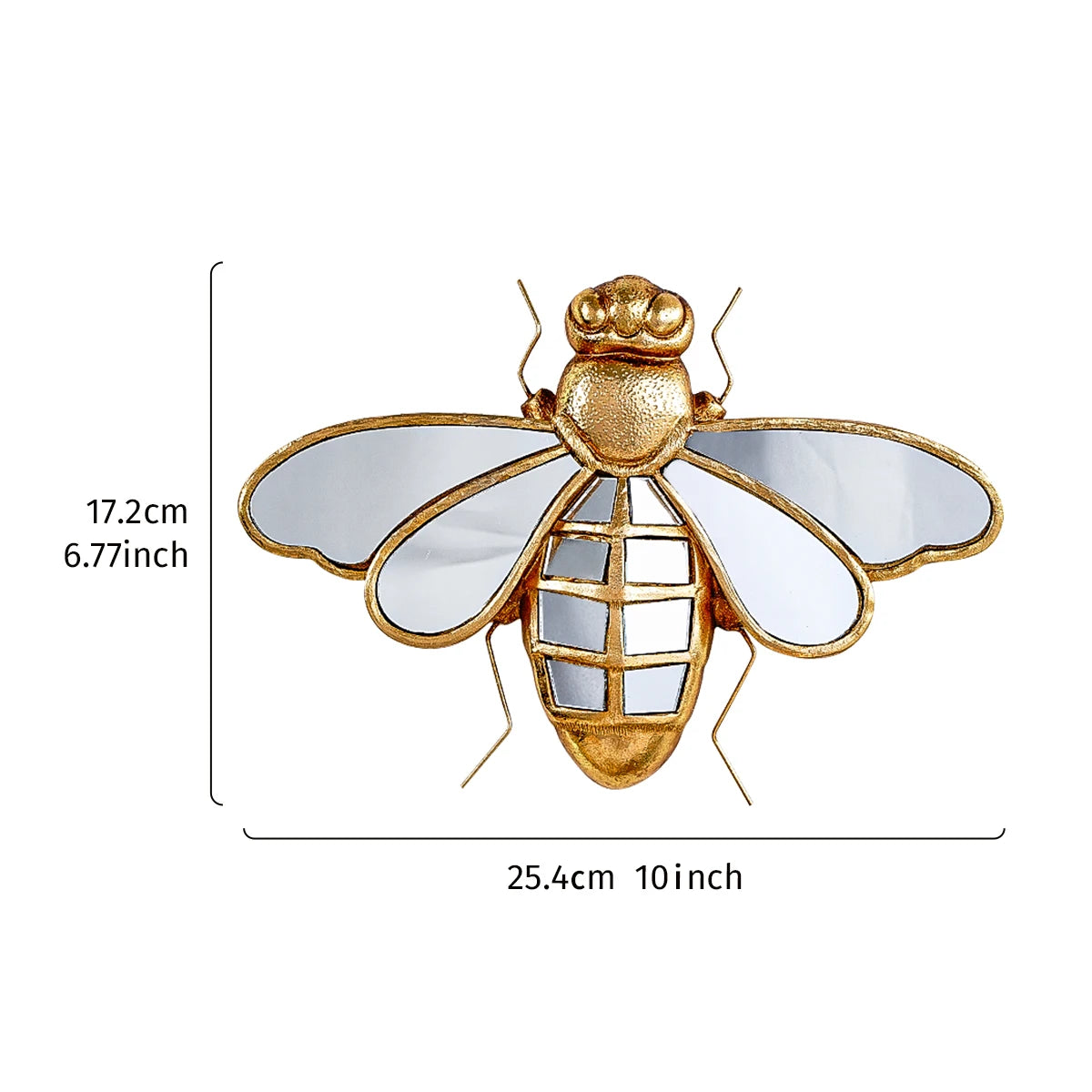 Golden Bee Wall Art – Resin Decorative Hanging