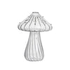 Mushroom-shaped glass vase with translucent jelly colors
