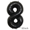 Black inflatable eight balloon shaped party decoration