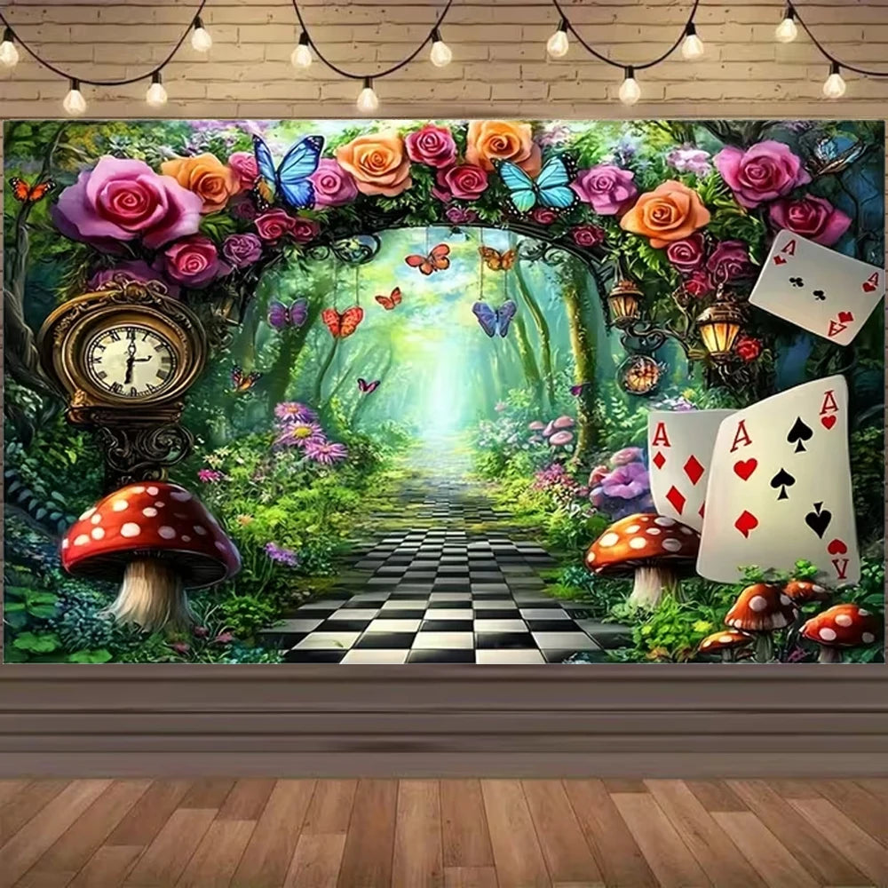 Enchanted Forest Birthday Party Photography Backdrop