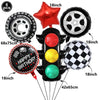 Race Car Birthday Party Balloon Decoration Set with Traffic Lights, Cones & Checkered Flags