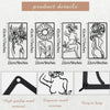 Set of four line art metal wall decor pieces featuring female figures and floral designs.