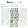 A set of botanical print static cling window film sheets showing leafy green branches on a light background.