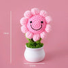 Handmade Crochet Sunflower in Pot – Decorative Knitted Artificial Plant