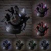 A vintage vinyl record wall clock featuring silhouettes of musicians and a jazz theme.