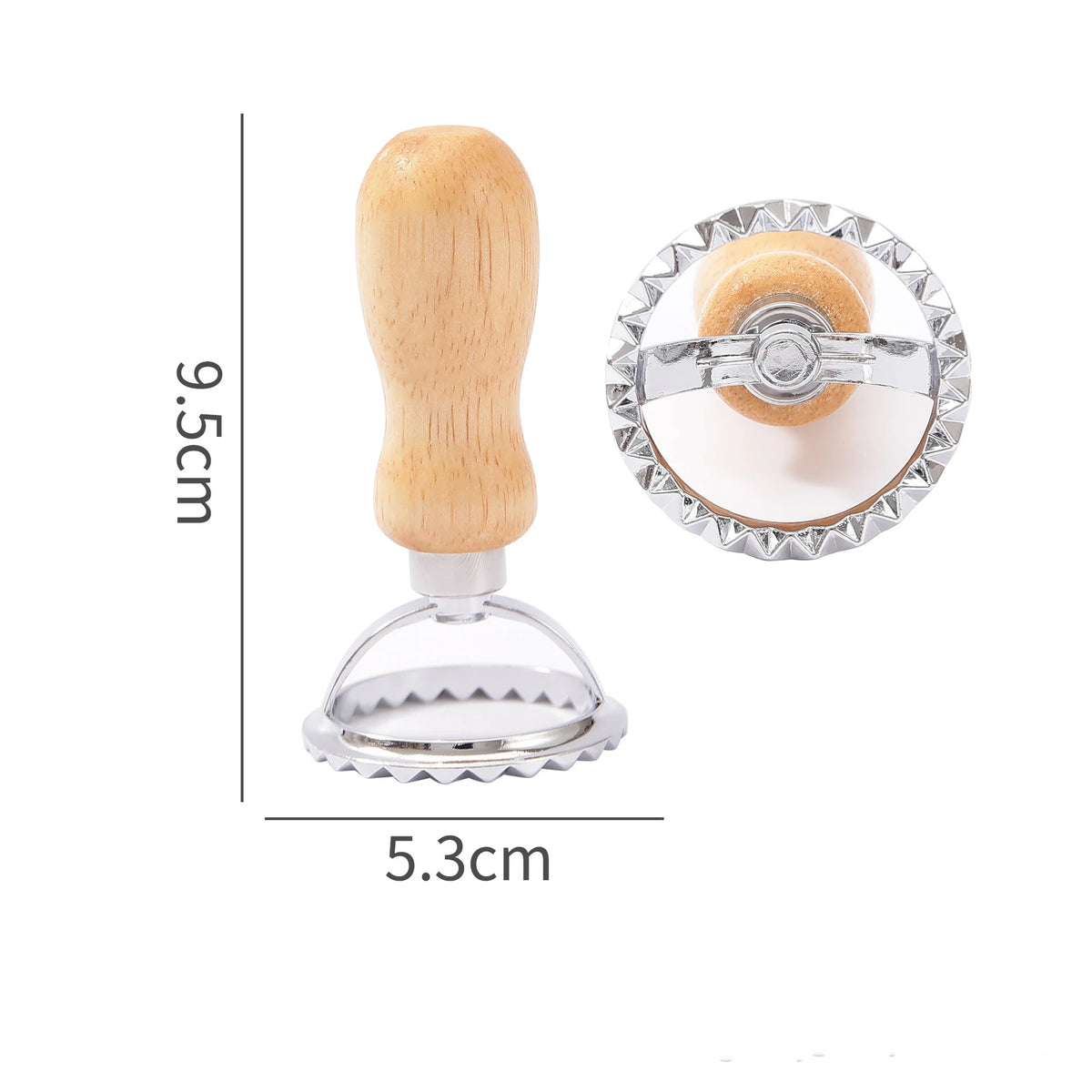 Ravioli Stamp and Cutter Set with Wooden Handle