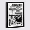 Elegant Wooden Picture Frame with Artistic Canvas Print