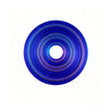 A rotating ball spinner fidget toy with concentric blue and purple rings.