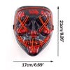 Glow-in-the-dark LED purge mask with neon wire details featuring a stylized face design.