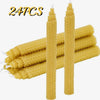 Hand-Rolled Beeswax Taper Candles with Honeycomb Design