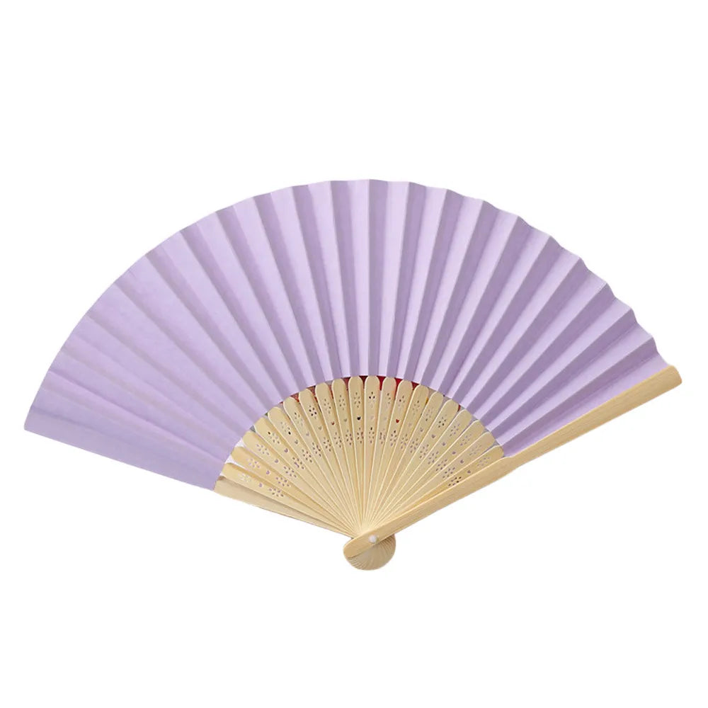 Elegant Foldable Bamboo Hand Fan for Weddings & Parties