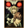 Anime artwork featuring a female character with striking red eyes and a male character in the foreground.
