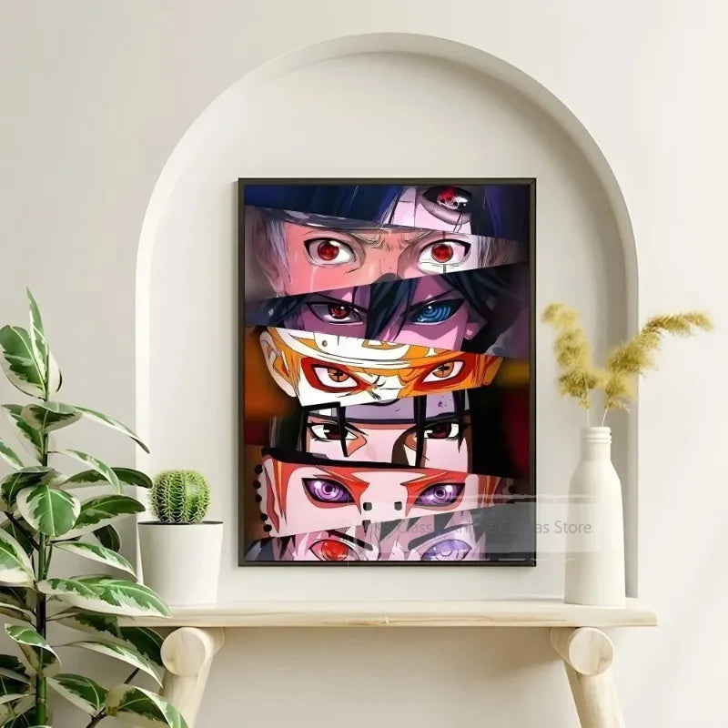 Japanese Anime Eyes Art Print – Nordic Style Wall Decor