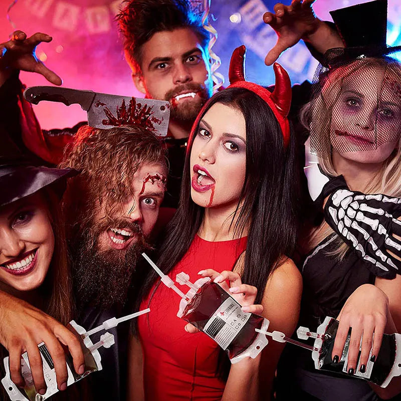 Reusable PVC Blood Drink Bags for Halloween Parties
