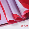 A roll of red and white striped circus party backdrop banner fabric shown in a flat 2D view.