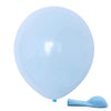 A light blue balloon and a light blue spatula are shown against a white background.