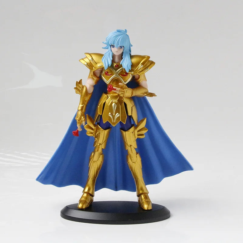 Saint Seiya Golden Warrior action figure of Kanon (Hyoga) with blue hair and gold armor