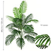 A realistic artificial palm tree featuring 18 silk green leaves.