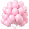 A bunch of pink latex balloons tied together for party decor