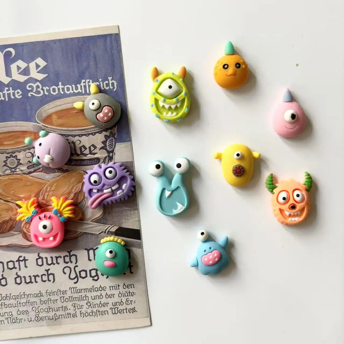 Monster Magnet Set – Quirky Mini Fridge Magnets