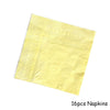 A pack of 16 yellow disposable napkins.