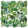 Green Leaf PET Stickers for Scrapbooking and Journaling (50 Pack)