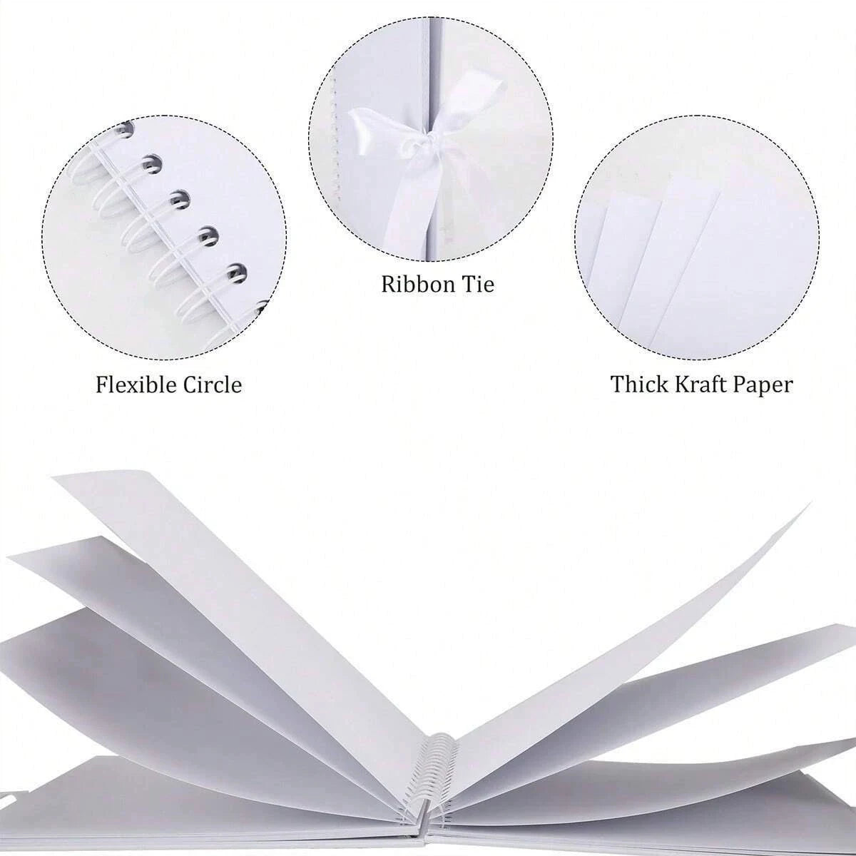 Large 40-Page Scrapbook Album for Photos and DIY Crafting